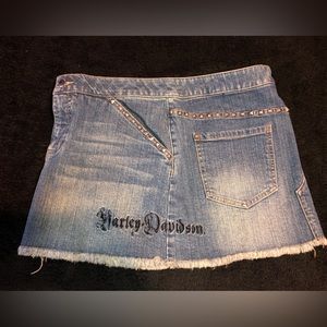 Harley-Davidson jean mini skirt